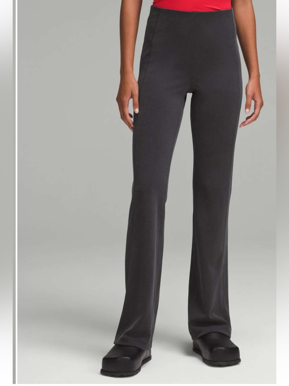 Sz 8 Lululemon Ribbed Softstreme Flared Pant Regular - Picture 1 of 11